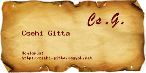 Csehi Gitta névjegykártya